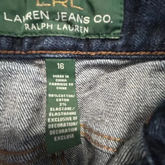 Ralph Lauren Blue Straight Leg Jeans - Picture 2 of 4